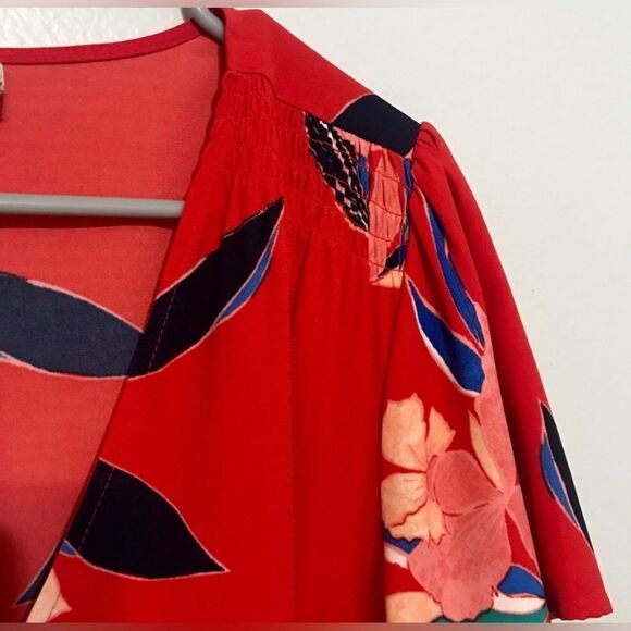 Floral Wrap Maxi Midi Dress w/ Pockets | a new day | M - Picture 5 of 7